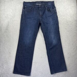 Mott‎ & Bow Jeans Mens 40x32 Dark Blue Denim Pants Straight Crosby Flex Stretch